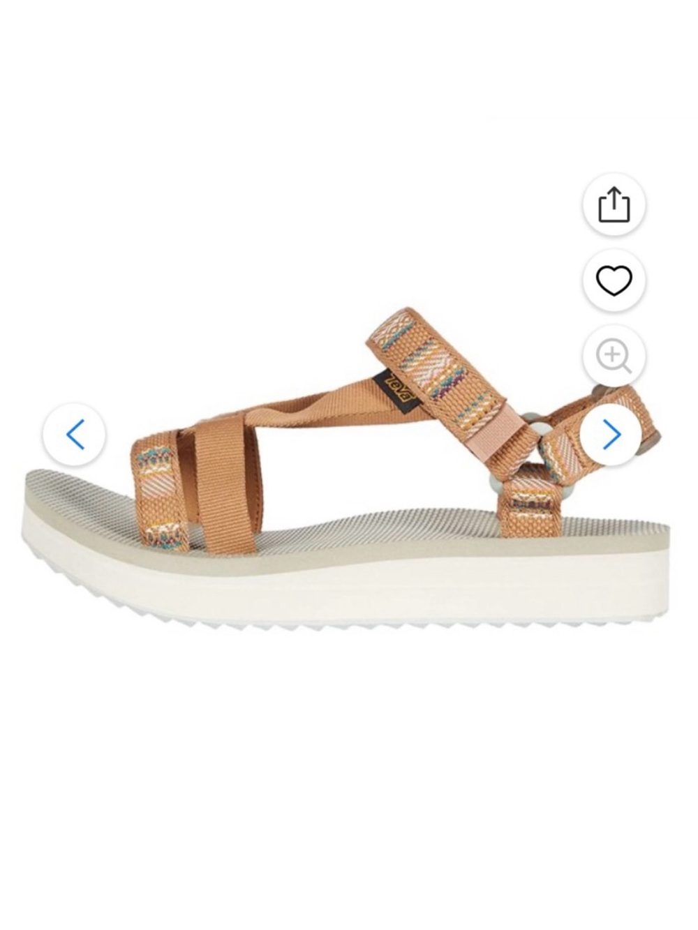 Teva Sandals Arivaca Aviles Tan Platform Sport Shoes Outdoor Pattern Size 9 - Picture 6 of 16